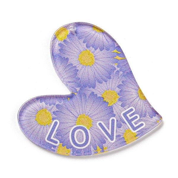 PandaHall Valentine's Day Acrylic Pendants, Heart, Lilac, 42x41.5x2.5mm, Hole: 1.6mm Acrylic Heart Purple
PandaHall Valentine's Day Acrylic Pendants, Heart, Lilac, 42x41.5x2.5mm, Hole: 1.6mm Acrylic Heart Purple