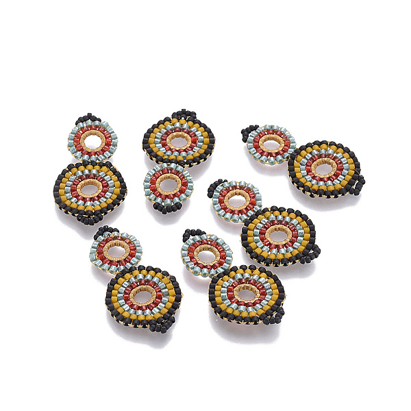 PandaHall MIYUKI & TOHO Handmade Japanese Seed Beads Links, Loom Pattern, Cucurbit, Colorful, 32~33x17x1.5~2mm, Hole: 2mm Glass Vegetables
PandaHall MIYUKI & TOHO Handmade Japanese Seed Beads Links, Loom Pattern, Cucurbit, Colorful, 32~33x17x1.5~2mm, Hole: 2mm Glass Vegetables