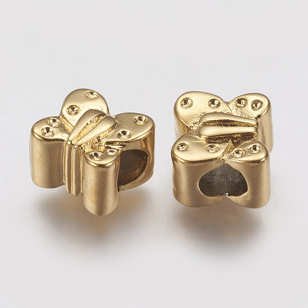 PandaHall Ion Plating(IP) 304 Stainless Steel European Beads Rhinestone Settings, Butterfly, Golden, 11x11x8.5mm, Hole: 5mm, Fit for 1mm...
PandaHall Ion Plating(IP) 304 Stainless Steel European Beads Rhinestone Settings, Butterfly, Golden, 11x11x8.5mm, Hole: 5mm, Fit for 1mm...