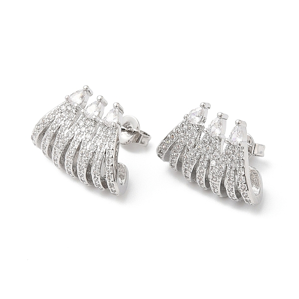 PandaHall Clear Cubic Zirconia Claw Stud Earrings, Brass Jewelry for Women, Platinum, 18x17mm, Pin: 0.8mm Cubic Zirconia Twist Clear
PandaHall Clear Cubic Zirconia Claw Stud Earrings, Brass Jewelry for Women, Platinum, 18x17mm, Pin: 0.8mm Cubic Zirconia Twist Clear