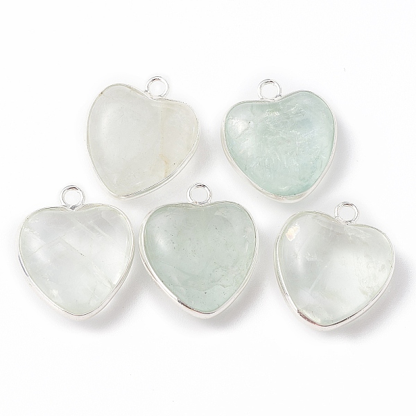 PandaHall Natural Green Fluorite Pendants, with Silver Color Plated Brass Findings, Heart Charms, 18~19x15~17x7~10mm, Hole: 2mm Fluorite...
PandaHall Natural Green Fluorite Pendants, with Silver Color Plated Brass Findings, Heart Charms, 18~19x15~17x7~10mm, Hole: 2mm Fluorite...