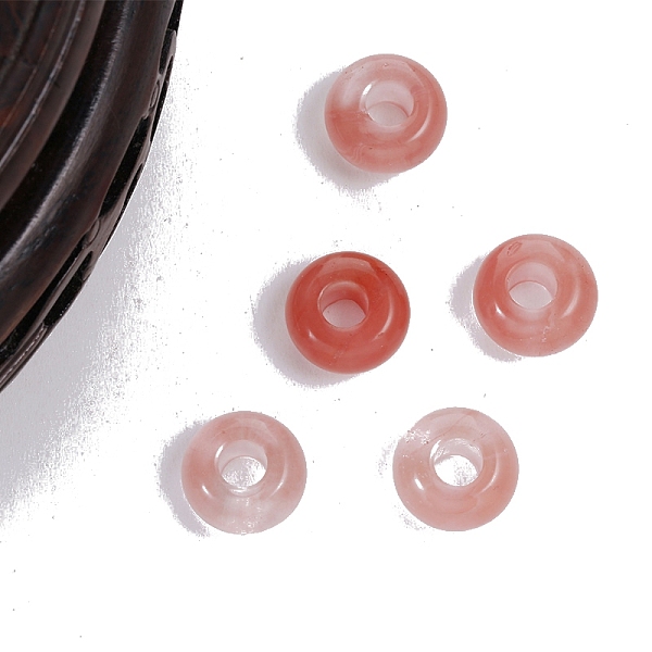 PandaHall Cherry Quartz Glass European Beads, Large Hole Bead Beads, Rondelle, 14x7mm Cherry Quartz Glass Rondelle
PandaHall Cherry Quartz Glass European Beads, Large Hole Bead Beads, Rondelle, 14x7mm Cherry Quartz Glass Rondelle