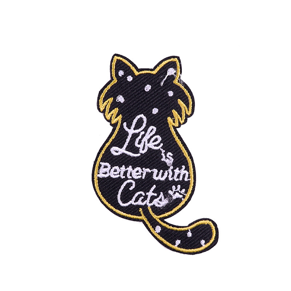PandaHall Cat Computerized Embroidery Cloth Iron on/Sew on Patches, Costume Accessories, Appliques, Black, 65x44mm Cloth Cat Shape Black
PandaHall Cat Computerized Embroidery Cloth Iron on/Sew on Patches, Costume Accessories, Appliques, Black, 65x44mm Cloth Cat Shape Black