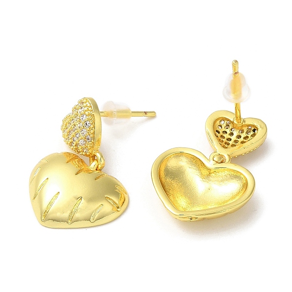 PandaHall Clear Cubic Zirconia Heart Dangle Stud Earrings, Rack Plating Brass Jewelry, Real 18K Gold Plated, 22.5x15mm Cubic Zirconia Heart...
PandaHall Clear Cubic Zirconia Heart Dangle Stud Earrings, Rack Plating Brass Jewelry, Real 18K Gold Plated, 22.5x15mm Cubic Zirconia Heart...