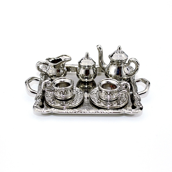 PandaHall Vintage Mini Alloy Tea Set, including 1 Teapot, 1 Sugar Bowl, 1 Cream Pitcher, 2 Teacups, 2 Saucers, 1 Holder Tray, Pretending...
PandaHall Vintage Mini Alloy Tea Set, including 1 Teapot, 1 Sugar Bowl, 1 Cream Pitcher, 2 Teacups, 2 Saucers, 1 Holder Tray, Pretending...