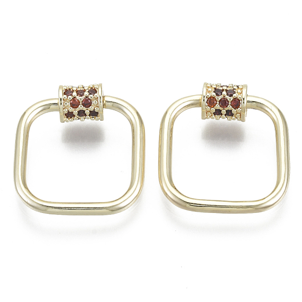 PandaHall Brass Micro Pave Cubic Zirconia Screw Carabiner Lock Charms, for Necklaces Making, Heart, Square, Real 18K Gold Plated, Nickel..., Red
PandaHall Brass Micro Pave Cubic Zirconia Screw Carabiner Lock Charms, for Necklaces Making, Heart, Square, Real 18K Gold Plated, Nickel..., Red