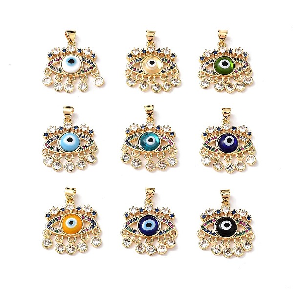 PandaHall Lampwork Evil Eye Pendants with Colorful Cubic Zirconia, Real 18K Gold Plated Brass Findings, Lead Free & Cadmium free, Mixed..., Multicolor
PandaHall Lampwork Evil Eye Pendants with Colorful Cubic Zirconia, Real 18K Gold Plated Brass Findings, Lead Free & Cadmium free, Mixed..., Multicolor