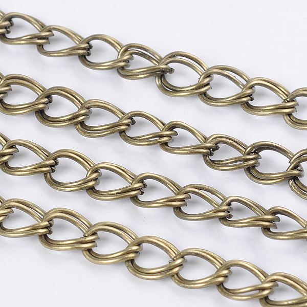 PandaHall Iron Double Link Chains, Unwelded, with Spool, Lead Free and Nickel Free, Antique Bronze, Link: 7x8x0.8mm, about 164.04 Feet...
PandaHall Iron Double Link Chains, Unwelded, with Spool, Lead Free and Nickel Free, Antique Bronze, Link: 7x8x0.8mm, about 164.04 Feet...