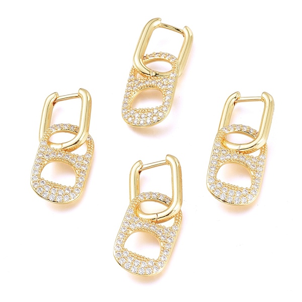 PandaHall Soda Pull Tab Earrings, Brass Micro Pave Clear Cubic Zirconia Huggie Hoop Earrings, Long-Lasting Plated, Oval, Real 18K Gold...
PandaHall Soda Pull Tab Earrings, Brass Micro Pave Clear Cubic Zirconia Huggie Hoop Earrings, Long-Lasting Plated, Oval, Real 18K Gold...