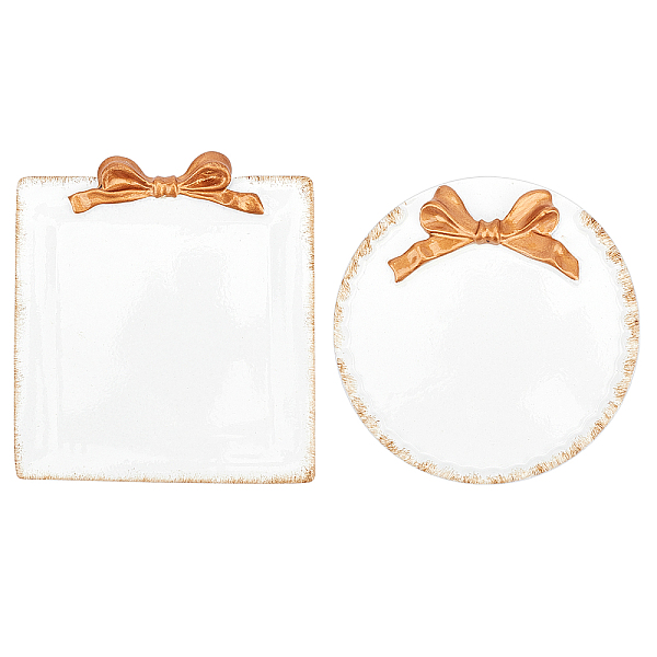 PandaHall Fingerinspire Vintage Resin Decorative Tray, Towel Tray, Storage Tray, Square & Flat Round with Bowknot, White, 2pcs/set Resin...
PandaHall Fingerinspire Vintage Resin Decorative Tray, Towel Tray, Storage Tray, Square & Flat Round with Bowknot, White, 2pcs/set Resin...