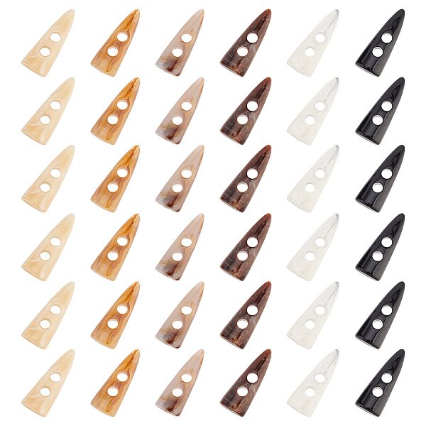 PandaHall FINGERINSPIRE 36 Pcs 6 Colors Resin Toggle Buttons 48x17x12mm Ox Horn Sewing Toggle Two Holes Horn Tooth Shape Resin Buttons..., Multicolor
PandaHall FINGERINSPIRE 36 Pcs 6 Colors Resin Toggle Buttons 48x17x12mm Ox Horn Sewing Toggle Two Holes Horn Tooth Shape Resin Buttons..., Multicolor