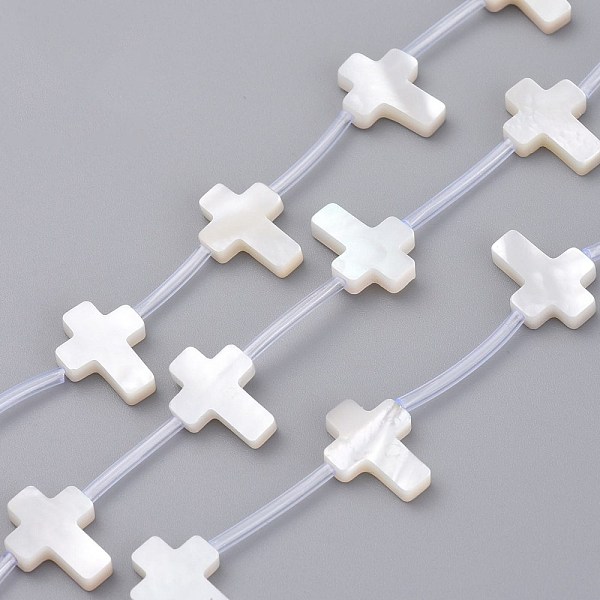 PandaHall Natural White Shell Mother of Pearl Shell Beads, Top Drilled Beads, Cross, 12x9x2mm, Hole: 0.5mm White Shell Cross White
PandaHall Natural White Shell Mother of Pearl Shell Beads, Top Drilled Beads, Cross, 12x9x2mm, Hole: 0.5mm White Shell Cross White