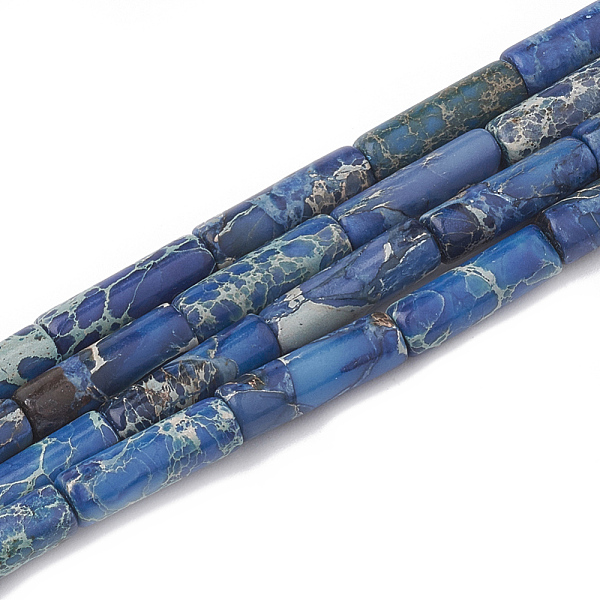 PandaHall Synthetic Imperial Jasper Beads Strands, Dyed, Column, Blue, 12~13x4~4.5mm, Hole: 1~1.2mm, about 30pcs/strand, 15.9 inch Imperial...
PandaHall Synthetic Imperial Jasper Beads Strands, Dyed, Column, Blue, 12~13x4~4.5mm, Hole: 1~1.2mm, about 30pcs/strand, 15.9 inch Imperial...