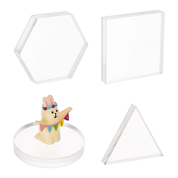 PandaHall Acrylic Craft Boards, Square & Flat Round & Hexagon & Triangle Shape, Clear, 70x70x12mm, 4pcs/set, 1 set/box Acrylic Clear
PandaHall Acrylic Craft Boards, Square & Flat Round & Hexagon & Triangle Shape, Clear, 70x70x12mm, 4pcs/set, 1 set/box Acrylic Clear