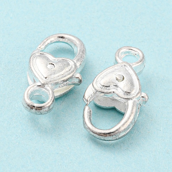 PandaHall Tibetan Style Alloy Lobster Claw Clasps, Heart, Cadmium Free & Lead Free, Silver, 17x9x5mm, Hole: 2mm Alloy Heart
PandaHall Tibetan Style Alloy Lobster Claw Clasps, Heart, Cadmium Free & Lead Free, Silver, 17x9x5mm, Hole: 2mm Alloy Heart