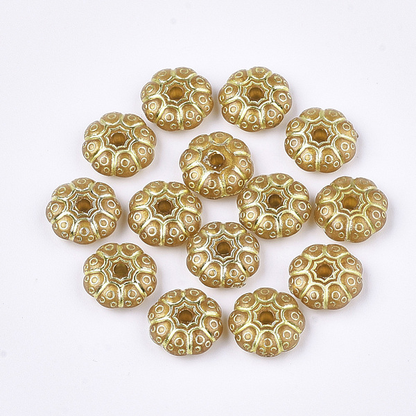 PandaHall Plating Acrylic Beads, Metal Enlaced, Flower, Goldenrod, 10.5x4mm, Hole: 1.8mm Acrylic Flower Gold
PandaHall Plating Acrylic Beads, Metal Enlaced, Flower, Goldenrod, 10.5x4mm, Hole: 1.8mm Acrylic Flower Gold