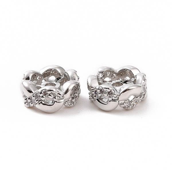 PandaHall Brass Micro Pave Cubic Zirconia Spacer Beads, Flower, Platinum, 8x3mm, Hole: 1.8mm Brass+Cubic Zirconia Flower Clear
PandaHall Brass Micro Pave Cubic Zirconia Spacer Beads, Flower, Platinum, 8x3mm, Hole: 1.8mm Brass+Cubic Zirconia Flower Clear