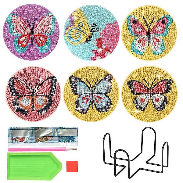 PandaHall DIY Diamond Painting Coaster Kits, including Resin Rhinestones, Diamond Sticky Pen, Tray Plate & Glue Clay, Butterfly, 100mm..., Multicolor
PandaHall DIY Diamond Painting Coaster Kits, including Resin Rhinestones, Diamond Sticky Pen, Tray Plate & Glue Clay, Butterfly, 100mm..., Multicolor