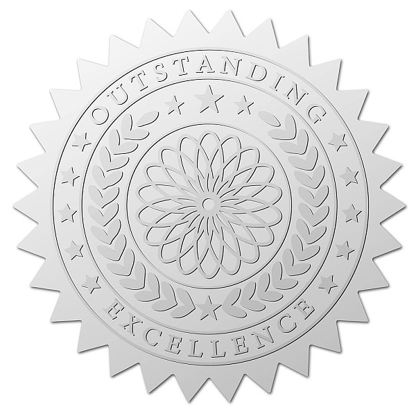 PandaHall Custom Round Silver Foil Embossed Picture Stickers, Self Adhesive Award Certificate Seals, Metallic Stamp Seal Stickers, Flower...
PandaHall Custom Round Silver Foil Embossed Picture Stickers, Self Adhesive Award Certificate Seals, Metallic Stamp Seal Stickers, Flower...