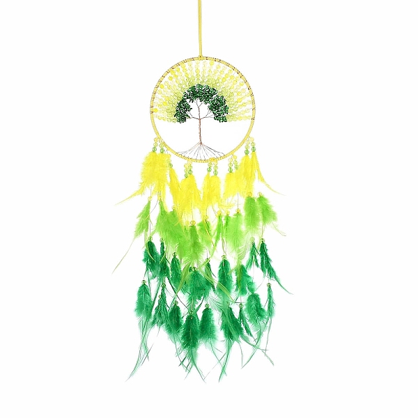 PandaHall Copper Wire Wrapped Glass Tree of Life with Feather Hanging Ornaments, Iron Ring for Home Living Room Bedroom Wall Decorations..., Yellow
PandaHall Copper Wire Wrapped Glass Tree of Life with Feather Hanging Ornaments, Iron Ring for Home Living Room Bedroom Wall Decorations..., Yellow