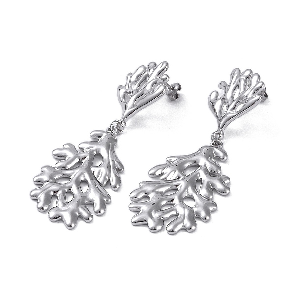 PandaHall 304 Stainless Steel Stud Earrings, Laef, Stainless Steel Color, 60.5x22mm 304 Stainless Steel Leaf
PandaHall 304 Stainless Steel Stud Earrings, Laef, Stainless Steel Color, 60.5x22mm 304 Stainless Steel Leaf