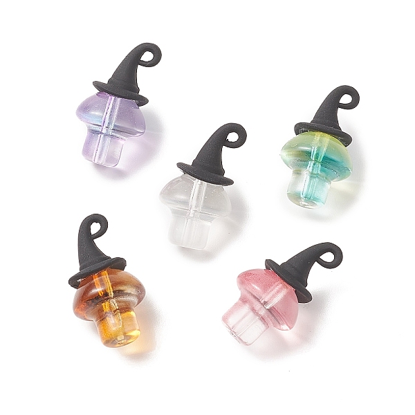 PandaHall Halloween Theme Alloy Pendants, with Glass Beads, Witch Hat with Mushroom Charms, Mixed Color, 25x14x14mm, Hole: 1.5mm Alloy+Glass..., Multicolor
PandaHall Halloween Theme Alloy Pendants, with Glass Beads, Witch Hat with Mushroom Charms, Mixed Color, 25x14x14mm, Hole: 1.5mm Alloy+Glass..., Multicolor