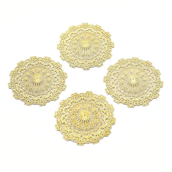 PandaHall Brass Filigree Joiners, Lead Free & Cadmium Free & Nickel Free, Flower, Raw(Unplated), 56x4mm, Hole: 1~3mm Brass Flower
PandaHall Brass Filigree Joiners, Lead Free & Cadmium Free & Nickel Free, Flower, Raw(Unplated), 56x4mm, Hole: 1~3mm Brass Flower