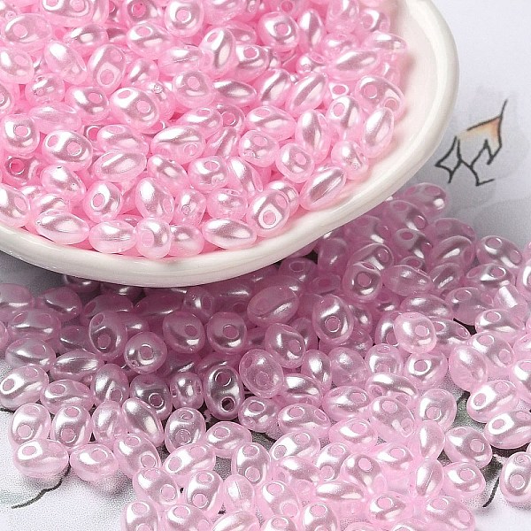 PandaHall Opaque ABS Beads, Double Hole, Oval, Pearl Pink, 6x4.5x3.3mm, Hole: 1.2mm, about 14516pcs/500g ABS Plastic Oval
PandaHall Opaque ABS Beads, Double Hole, Oval, Pearl Pink, 6x4.5x3.3mm, Hole: 1.2mm, about 14516pcs/500g ABS Plastic Oval