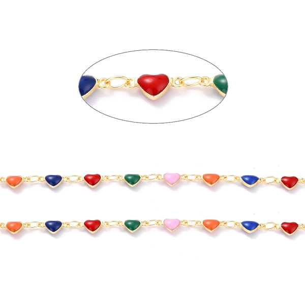 PandaHall Handmade Golden Brass Enamel Link Chains, with Spool, Soldered, Long-Lasting Plated, Heart, Colorful, 9x4x3mm, 32.8 Feet(10m)/roll...
PandaHall Handmade Golden Brass Enamel Link Chains, with Spool, Soldered, Long-Lasting Plated, Heart, Colorful, 9x4x3mm, 32.8 Feet(10m)/roll...