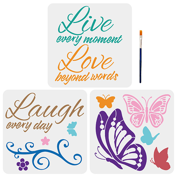 PandaHall MAYJOYDIY 3pcs Live Laugh Love Butterflies Stencil Quote Stencils for Crafts Live Every Moment Love Beyond Words Laugh Every Day...
PandaHall MAYJOYDIY 3pcs Live Laugh Love Butterflies Stencil Quote Stencils for Crafts Live Every Moment Love Beyond Words Laugh Every Day...