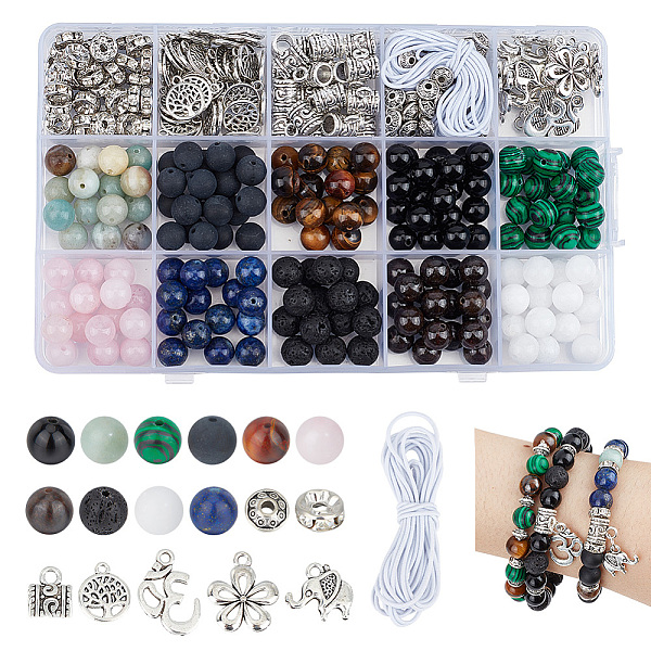 PandaHall About 332 Pcs Chakra Natural Stone Beads for Jewelry Making, Mixed Gemstone Round Beads Alloy Charms Rhinestone Spacer Beads for...
PandaHall About 332 Pcs Chakra Natural Stone Beads for Jewelry Making, Mixed Gemstone Round Beads Alloy Charms Rhinestone Spacer Beads for...