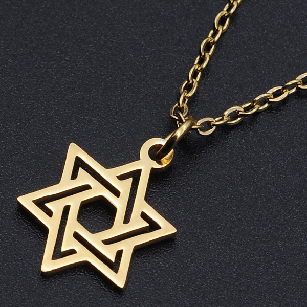 PandaHall 201 Stainless Steel Pendant Necklaces, with Cable Chains and Lobster Claw Clasps, for Jewish, Star of David, Golden, 15.74 inch...
PandaHall 201 Stainless Steel Pendant Necklaces, with Cable Chains and Lobster Claw Clasps, for Jewish, Star of David, Golden, 15.74 inch...