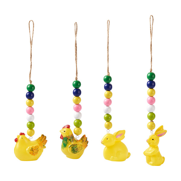 PandaHall Crafans 4Pcs 4 Style Easter Theme Plastic Hen & Rabbit Pendant Decorations, with Hemp Rope & Wooden Beads, Yellow, 240~282mm...
PandaHall Crafans 4Pcs 4 Style Easter Theme Plastic Hen & Rabbit Pendant Decorations, with Hemp Rope & Wooden Beads, Yellow, 240~282mm...