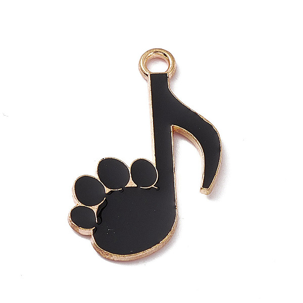 PandaHall Alloy Enamel Pendants, Golden, Musicial Note with Cat Paw Print Charm, Black, 25x17x1.2mm, Hole: 2mm Alloy+Enamel Musical Note...
PandaHall Alloy Enamel Pendants, Golden, Musicial Note with Cat Paw Print Charm, Black, 25x17x1.2mm, Hole: 2mm Alloy+Enamel Musical Note...