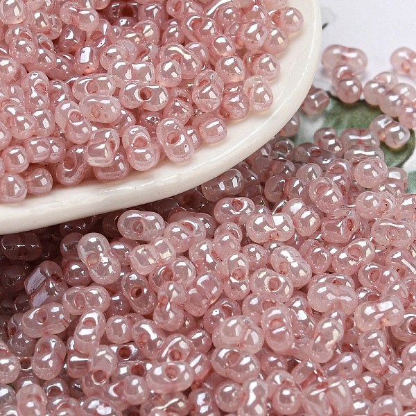 PandaHall Ceylon Glass Seed Beads, Peanut, Misty Rose, 4~4.5x2~2.5x2~2.5mm, Hole: 0.8~0.9mm, about 10000pcs/pound Glass Peanut
PandaHall Ceylon Glass Seed Beads, Peanut, Misty Rose, 4~4.5x2~2.5x2~2.5mm, Hole: 0.8~0.9mm, about 10000pcs/pound Glass Peanut