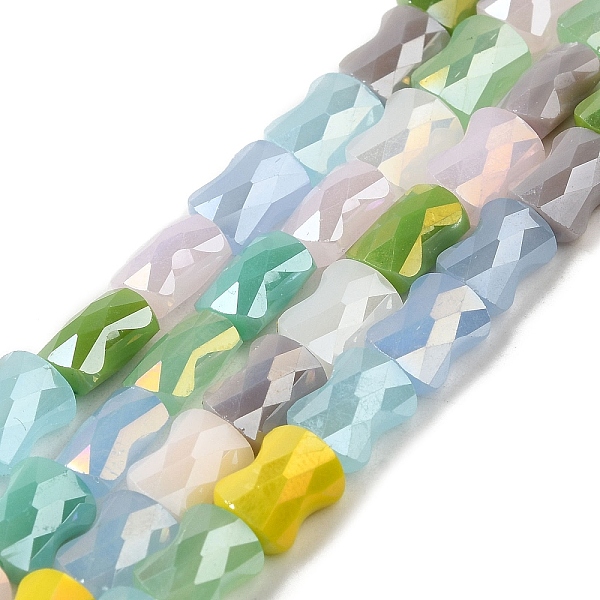PandaHall Electroplate Glass Beads Strands, AB Color Plated, Faceted, Bamboo, Colorful, 8x5.5~6x4~4.5mm, Hole: 1mm, about 55pcs/strand..., Multicolor
PandaHall Electroplate Glass Beads Strands, AB Color Plated, Faceted, Bamboo, Colorful, 8x5.5~6x4~4.5mm, Hole: 1mm, about 55pcs/strand..., Multicolor