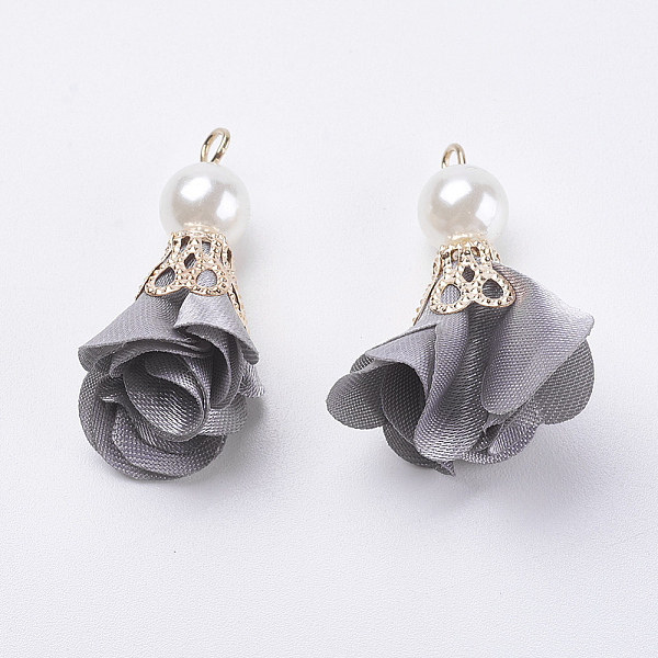 PandaHall Nylon Pendant Decorations, with Iron Findings, and Acrylic Pearl Beads, Flower, Light Gold, Gray, 30x27mm, Hole: 2mm Nylon Flower...
PandaHall Nylon Pendant Decorations, with Iron Findings, and Acrylic Pearl Beads, Flower, Light Gold, Gray, 30x27mm, Hole: 2mm Nylon Flower...
