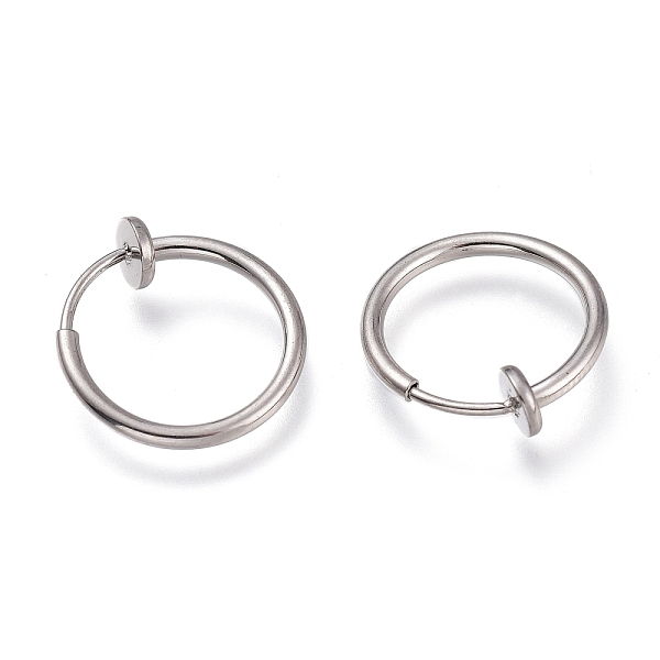PandaHall 304 Stainless Steel Retractable Clip-on Hoop Earrings, For Non-pierced Ears, with Spring Findings, Stainless Steel Color...
PandaHall 304 Stainless Steel Retractable Clip-on Hoop Earrings, For Non-pierced Ears, with Spring Findings, Stainless Steel Color...
