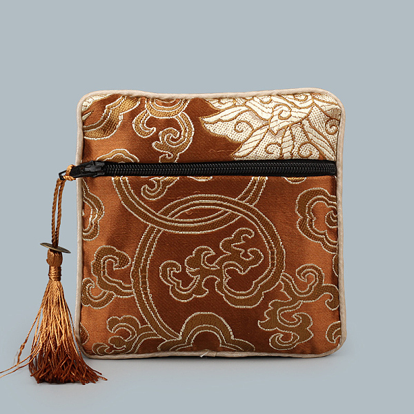 PandaHall Chinese Style Square Cloth Zipper Pouches, with Random Color Tassels and Auspicious Clouds Pattern, Saddle Brown, 12~13x12~13cm...
PandaHall Chinese Style Square Cloth Zipper Pouches, with Random Color Tassels and Auspicious Clouds Pattern, Saddle Brown, 12~13x12~13cm...