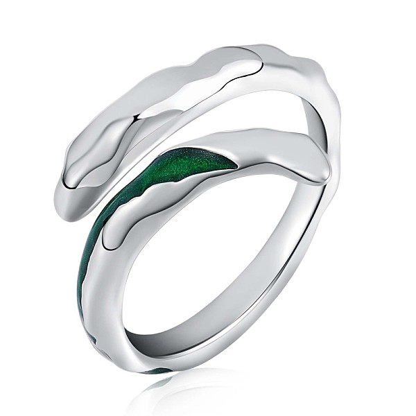 PandaHall Rhodium Plated 925 Sterling Silver Vintage Open Cuff Ring with Green Enamel for Women, Platinum, US Size 5 1/4(15.9mm) Sterling...
PandaHall Rhodium Plated 925 Sterling Silver Vintage Open Cuff Ring with Green Enamel for Women, Platinum, US Size 5 1/4(15.9mm) Sterling...