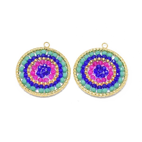 PandaHall 304 Stainless Steel Pendants, with Glass Beads, Flat Round, Golden, Colorful, 32~32.5x29.5x2.5~3mm, Hole: 2mm Stainless...
PandaHall 304 Stainless Steel Pendants, with Glass Beads, Flat Round, Golden, Colorful, 32~32.5x29.5x2.5~3mm, Hole: 2mm Stainless...