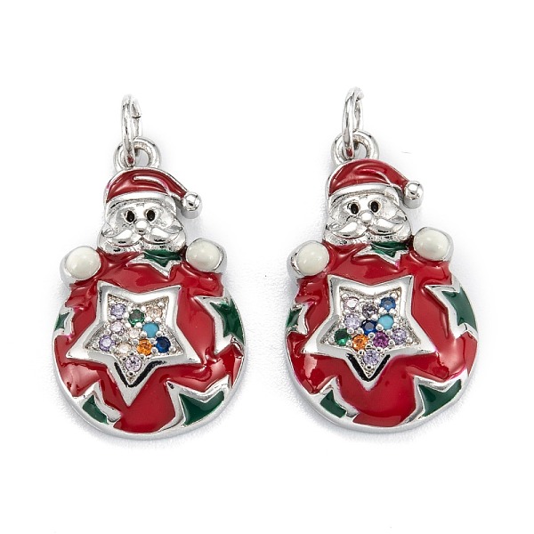 PandaHall Christmas Themed Brass Micro Pave Cubic Zirconia Pendants, with Enamel and Jump Ring, Long-Lasting Plated, Santa Claus, Real...
PandaHall Christmas Themed Brass Micro Pave Cubic Zirconia Pendants, with Enamel and Jump Ring, Long-Lasting Plated, Santa Claus, Real...