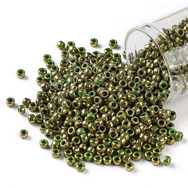 PandaHall TOHO Round Seed Beads, Japanese Seed Beads, (1702) Gilded Marble Green, 8/0, 3mm, Hole: 1mm, about 222pcs/bottle, 10g/bottle Glass...
PandaHall TOHO Round Seed Beads, Japanese Seed Beads, (1702) Gilded Marble Green, 8/0, 3mm, Hole: 1mm, about 222pcs/bottle, 10g/bottle Glass...