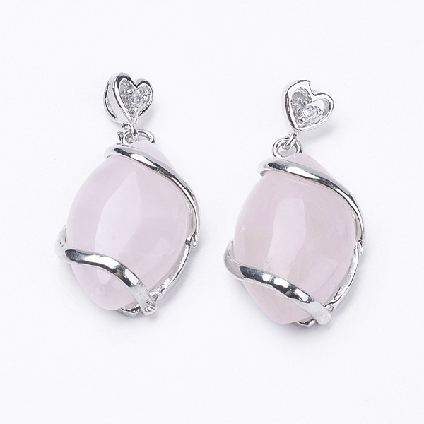 PandaHall Natural Rose Quartz Pendants, with Brass Findings, Horse Eye, Platinum, 38x17x7mm, Hole: 3x4mm Rose Quartz Horse Eye
PandaHall Natural Rose Quartz Pendants, with Brass Findings, Horse Eye, Platinum, 38x17x7mm, Hole: 3x4mm Rose Quartz Horse Eye