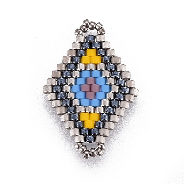 PandaHall MIYUKI & TOHO Handmade Japanese Seed Beads Links, Loom Pattern, Rhombus, Colorful, 22.5~26.4x15~17x1.7~1.9mm, Hole: 1.4~1.8mm...
PandaHall MIYUKI & TOHO Handmade Japanese Seed Beads Links, Loom Pattern, Rhombus, Colorful, 22.5~26.4x15~17x1.7~1.9mm, Hole: 1.4~1.8mm...