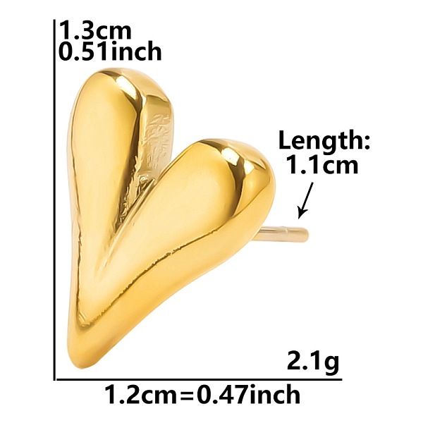 PandaHall Stylish 304 Stainless Steel Heart Stud Earrings for Women 304 Stainless Steel
PandaHall Stylish 304 Stainless Steel Heart Stud Earrings for Women 304 Stainless Steel