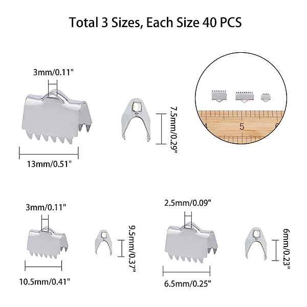 PandaHall Unicraftale 304 Stainless Steel Ribbon Crimp Ends, Rectangle, Stainless Steel Color, 6~9.5x6.5~13mm, Hole: 2.5~3x1.5~2mm...
PandaHall Unicraftale 304 Stainless Steel Ribbon Crimp Ends, Rectangle, Stainless Steel Color, 6~9.5x6.5~13mm, Hole: 2.5~3x1.5~2mm...
