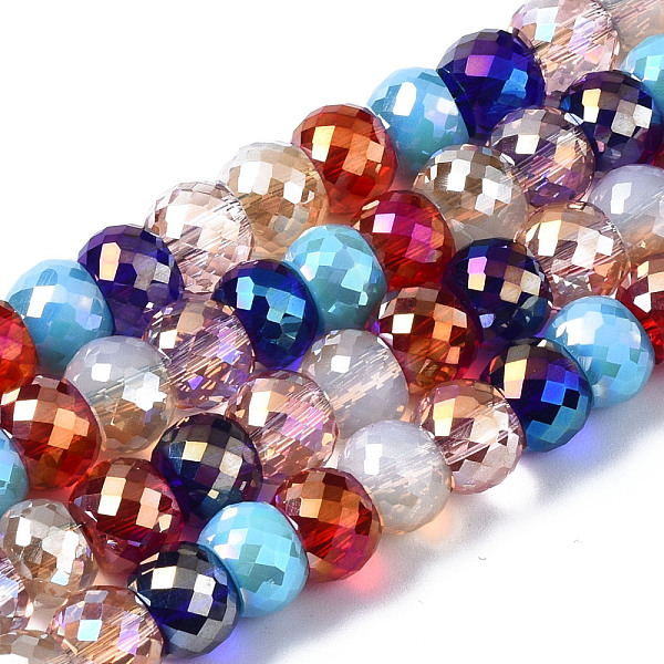 PandaHall Electroplate Glass Beads Strands, AB Color Plated, Faceted, Round, Mixed Color, 8x6mm, Hole: 1.4mm, about 79pcs/strand, 18.50 inch..., Multicolor
PandaHall Electroplate Glass Beads Strands, AB Color Plated, Faceted, Round, Mixed Color, 8x6mm, Hole: 1.4mm, about 79pcs/strand, 18.50 inch..., Multicolor