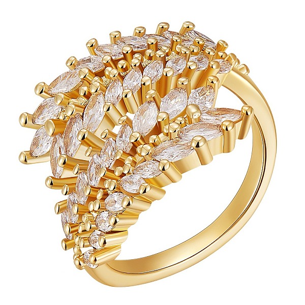 PandaHall Cubic Zirconia Ear of Wheat Open Cuff Earrings, Brass Wide Chunky Ring for Women, Cadmium Free & Lead Free, Golden, US Size 6 1/2..., Clear
PandaHall Cubic Zirconia Ear of Wheat Open Cuff Earrings, Brass Wide Chunky Ring for Women, Cadmium Free & Lead Free, Golden, US Size 6 1/2..., Clear