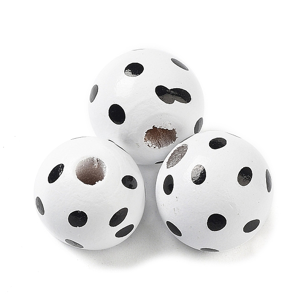 PandaHall Printed Wood European Beads, Large Hole Polka Dot Round Beads, White, 16mm, Hole: 5mm Wood Round White
PandaHall Printed Wood European Beads, Large Hole Polka Dot Round Beads, White, 16mm, Hole: 5mm Wood Round White